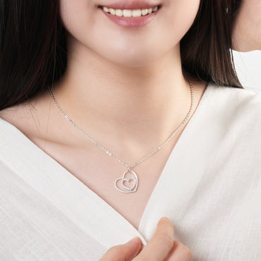 Forever Heart Necklace Sterling Silver Pendant Necklace
