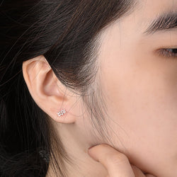 Aquarius Stud Earrings Sterling Silver - Zodiac Constellation Earrings Stud Earrings