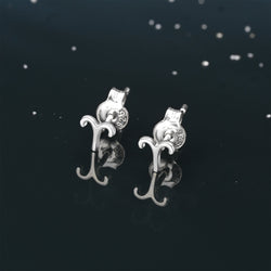 Aries Stud Earrings Sterling Silver - Zodiac Constellation Earrings Stud Earrings