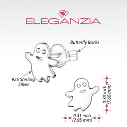 Fa-boo-lous Ghost Stud Earrings Sterling Silver Stud Earrings