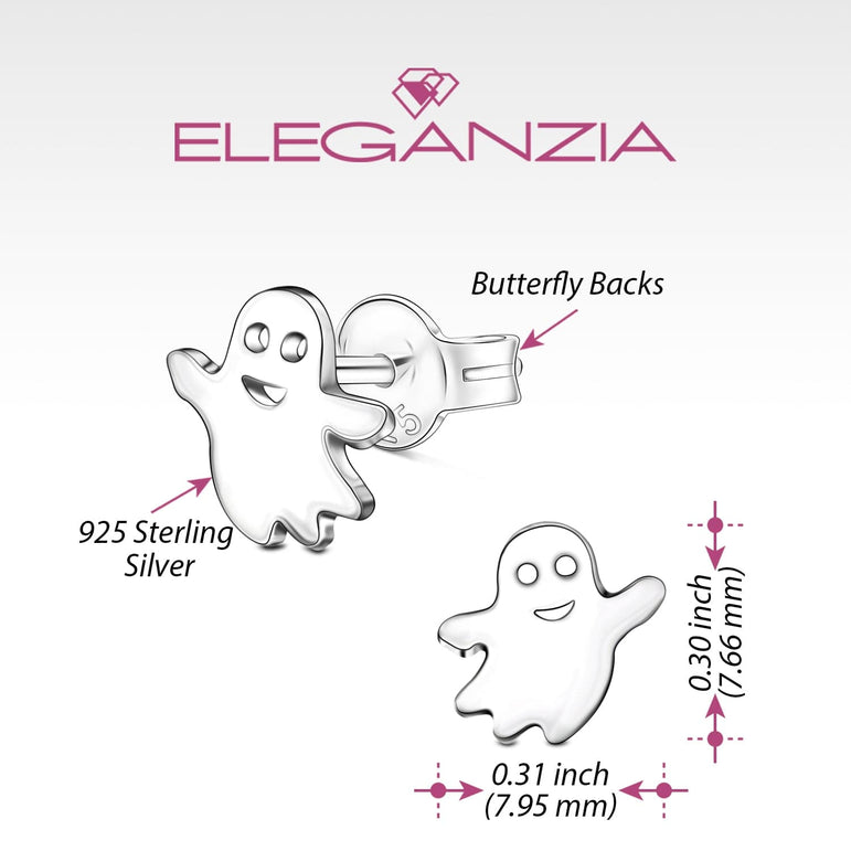 Fa-boo-lous Ghost Stud Earrings Sterling Silver Stud Earrings