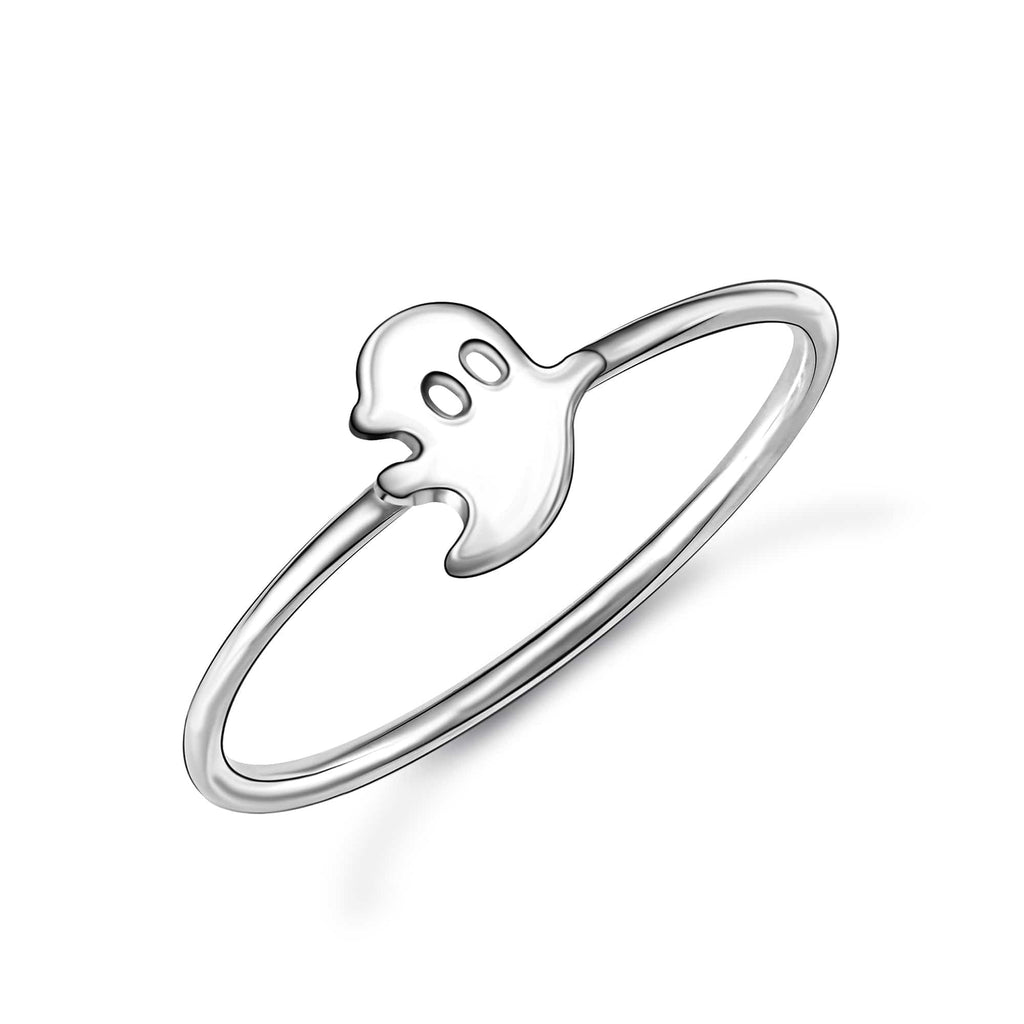 My Boo Cute Ghost Ring Sterling Silver - Eleganzia Jewelry