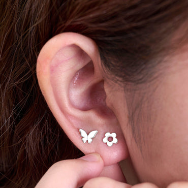 Petite Flower Stud Earrings Sterling Silver Stud Earrings