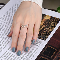 Cancer Ring Sterling Silver Adjustable Zodiac Sign Ring Ring