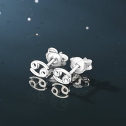 Cancer Stud Earrings Sterling Silver - Zodiac Constellation Earrings Stud Earrings