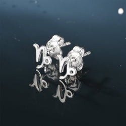 Capricorn Stud Earrings Sterling Silver - Zodiac Constellation Earrings Stud Earrings