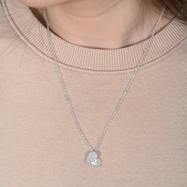 Dainty Butterfly Heart Necklace Sterling Silver Necklaces