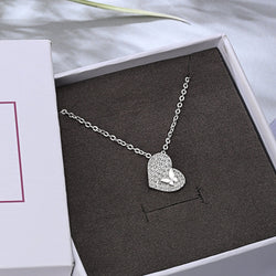 Dainty Butterfly Heart Necklace Sterling Silver Necklaces