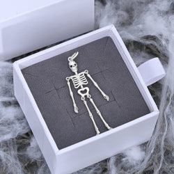 Moveable Skeleton Pendant Sterling Silver Pendant