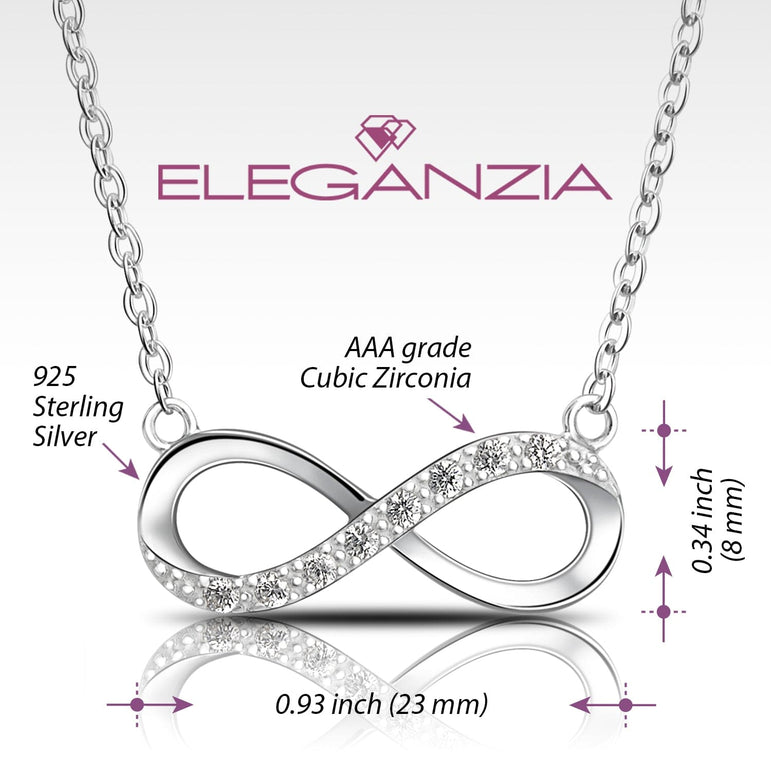 Sterling Silver Infinity Necklace Pendant Necklace