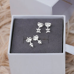 Sagittarius Stud Earrings Sterling Silver - Zodiac Constellation Earrings Stud Earrings