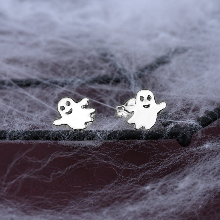 Fa-boo-lous Ghost Stud Earrings Sterling Silver Stud Earrings