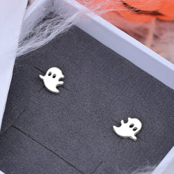 My Boo Cute Ghost Stud Earrings Sterling Silver Stud Earrings