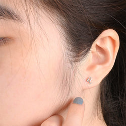 Leo Stud Earrings Sterling Silver - Zodiac Constellation Earrings Stud Earrings