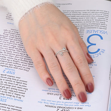 Leo Ring Sterling Silver Adjustable Zodiac Sign Ring Ring