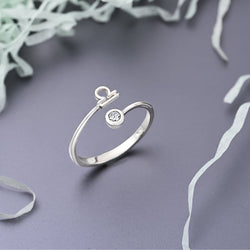 Libra Ring Sterling Silver Adjustable Zodiac Sign Ring Ring