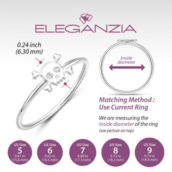 Sterling Silver Pirate Skull Ring Ring