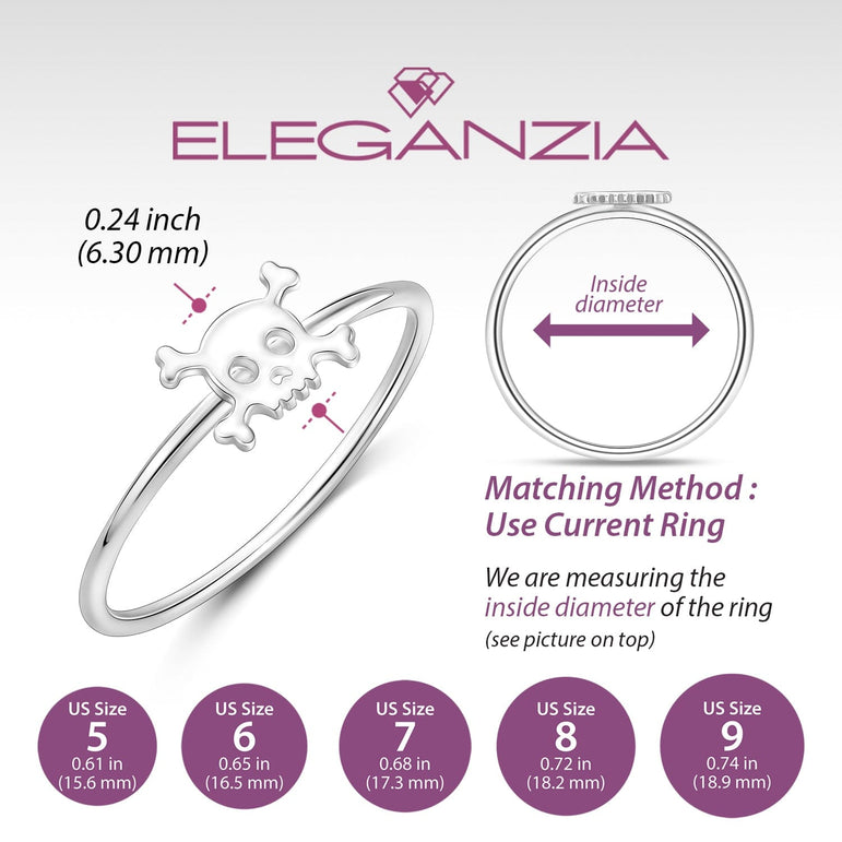 Sterling Silver Pirate Skull Ring Ring