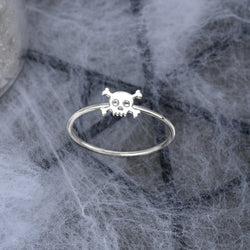 Sterling Silver Pirate Skull Ring Ring
