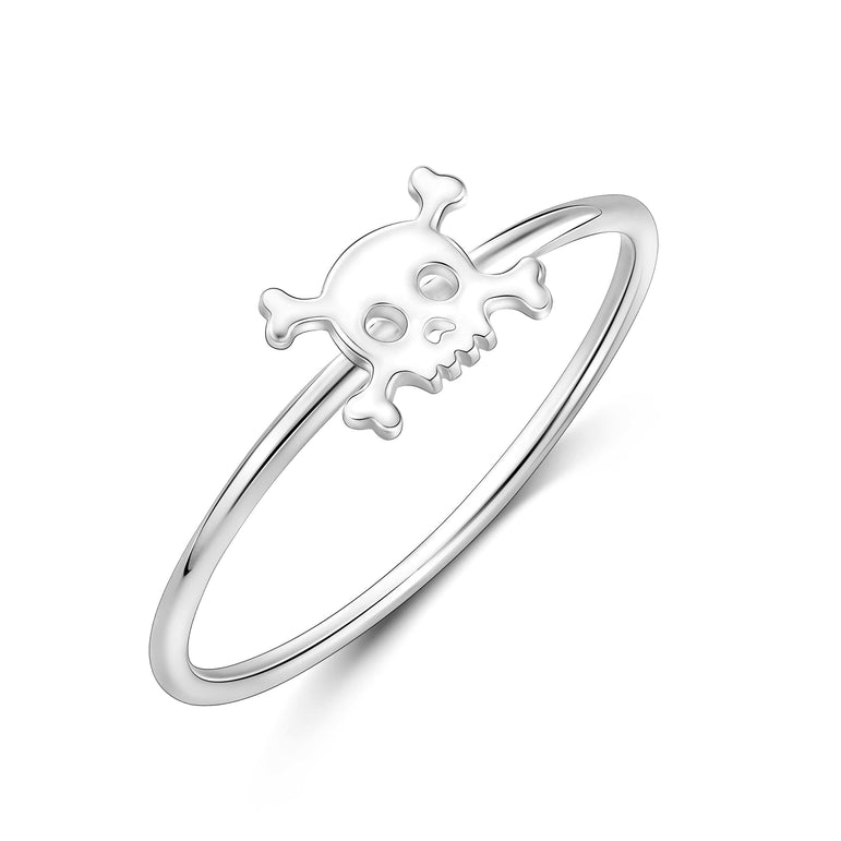 Sterling Silver Pirate Skull Ring Ring