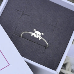 Sterling Silver Pirate Skull Ring Ring