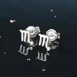 Scorpio Stud Earrings Sterling Silver - Zodiac Constellation Earrings Stud Earrings