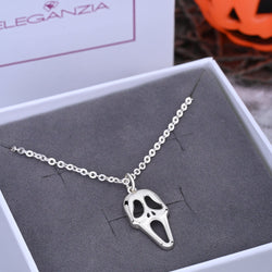 The Scream Skull Necklace Sterling Silver Pendant Necklace