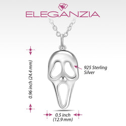 The Scream Skull Necklace Sterling Silver Pendant Necklace