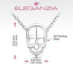 Sterling Silver Evil Skull Necklace