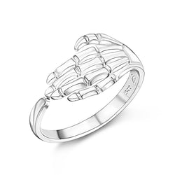 Sterling Silver Skeleton Hand Ring Ring