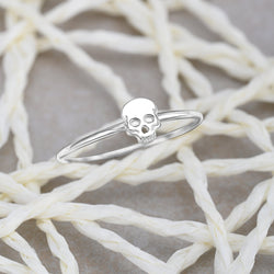 Spooky Skull Ring Sterling Silver Ring