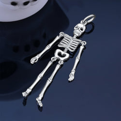 Moveable Skeleton Pendant Sterling Silver Pendant