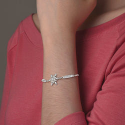 Sterling Silver Snowflake Bracelet with CZ Stones Bracelet
