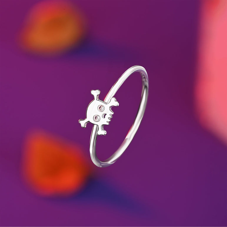 Sterling Silver Pirate Skull Ring Ring