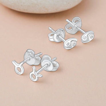 Zodiac Sign Constellation Earrings Stud Sterling Silver Stud Earrings