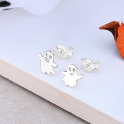 Fa-boo-lous Ghost Stud Earrings Sterling Silver Stud Earrings