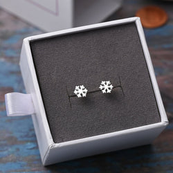 Petite Snowflake Earrings Studs Sterling Silver Stud Earrings