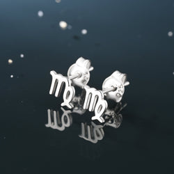 Virgo Stud Earrings Sterling Silver - Zodiac Constellation Earrings Stud Earrings