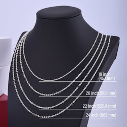 Adjustable Sterling Silver Necklace Chain for Women Chain