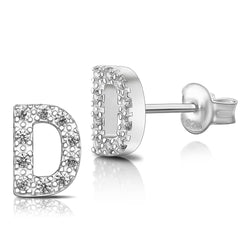 Initial Earrings Sterling Silver Stud Earrings Stud Earrings