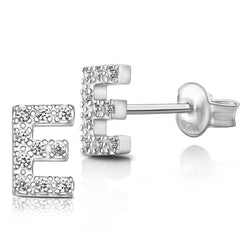 Initial Earrings Sterling Silver Stud Earrings Stud Earrings