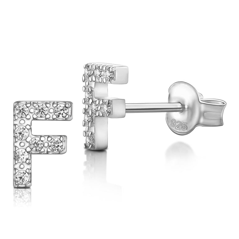 Initial Earrings Sterling Silver Stud Earrings Stud Earrings
