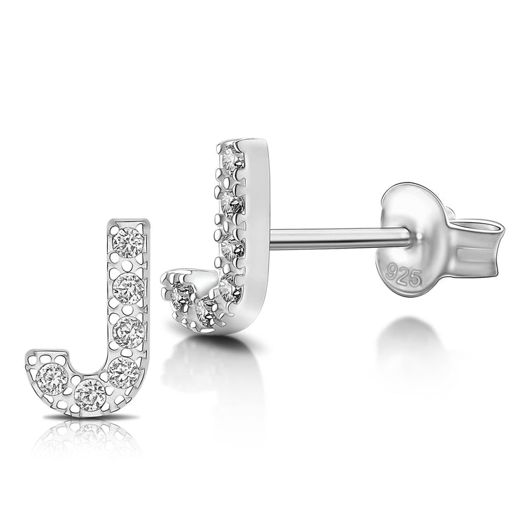 Initial Earrings Sterling Silver Stud Earrings Stud Earrings