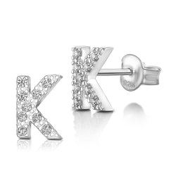 Initial Earrings Sterling Silver Stud Earrings Stud Earrings