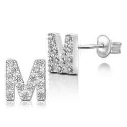 Initial Earrings Sterling Silver Stud Earrings Stud Earrings