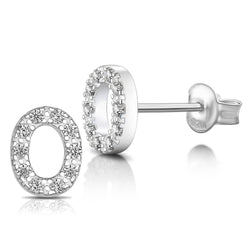 Initial Earrings Sterling Silver Stud Earrings Stud Earrings