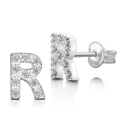 Initial Earrings Sterling Silver Stud Earrings Stud Earrings