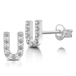 Initial Earrings Sterling Silver Stud Earrings Stud Earrings