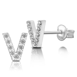 Initial Earrings Sterling Silver Stud Earrings Stud Earrings