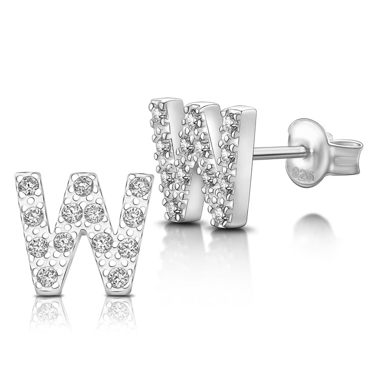 Initial Earrings Sterling Silver Stud Earrings Stud Earrings